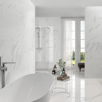 Marmor Veggflis <strong>Alvalade Wall</strong>  Hvit Matt 33x100 cm
